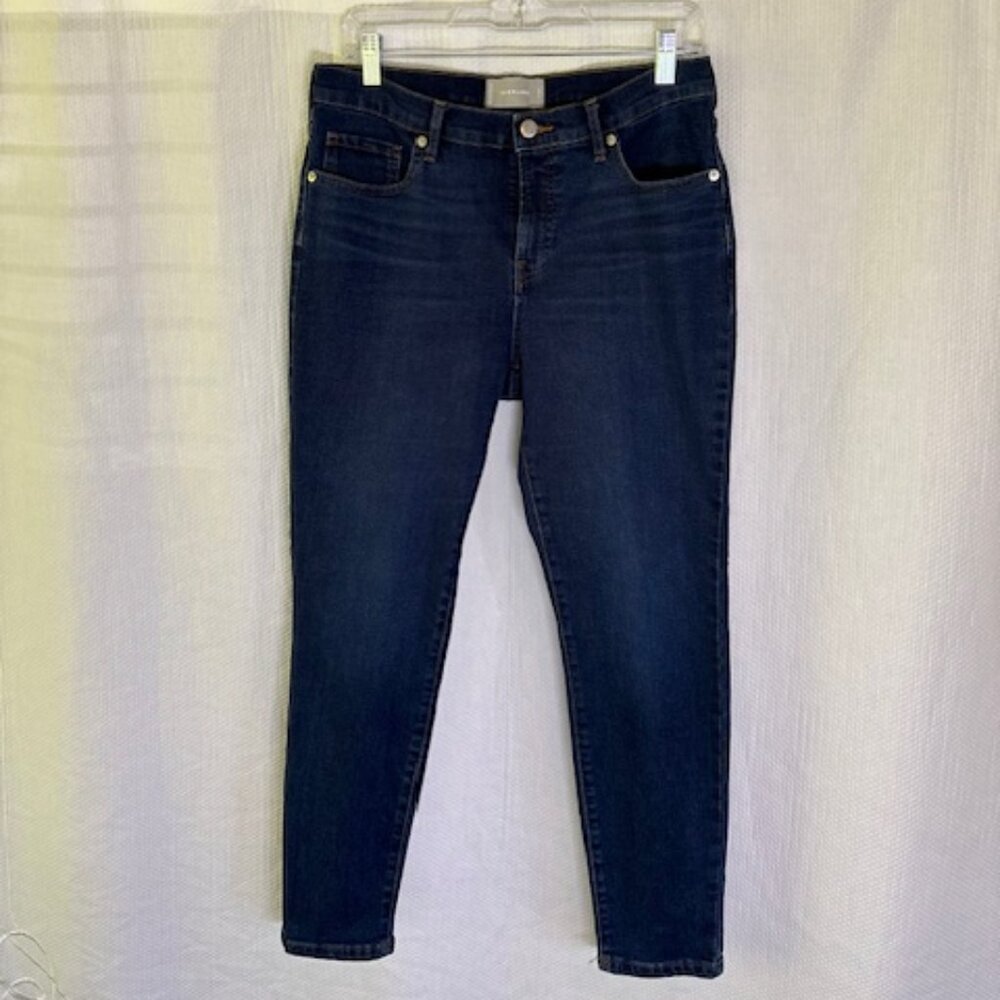 Everlane Womens High Rise Ankle Jeans Blue Dark Wash Skinny Sustainable Size 31